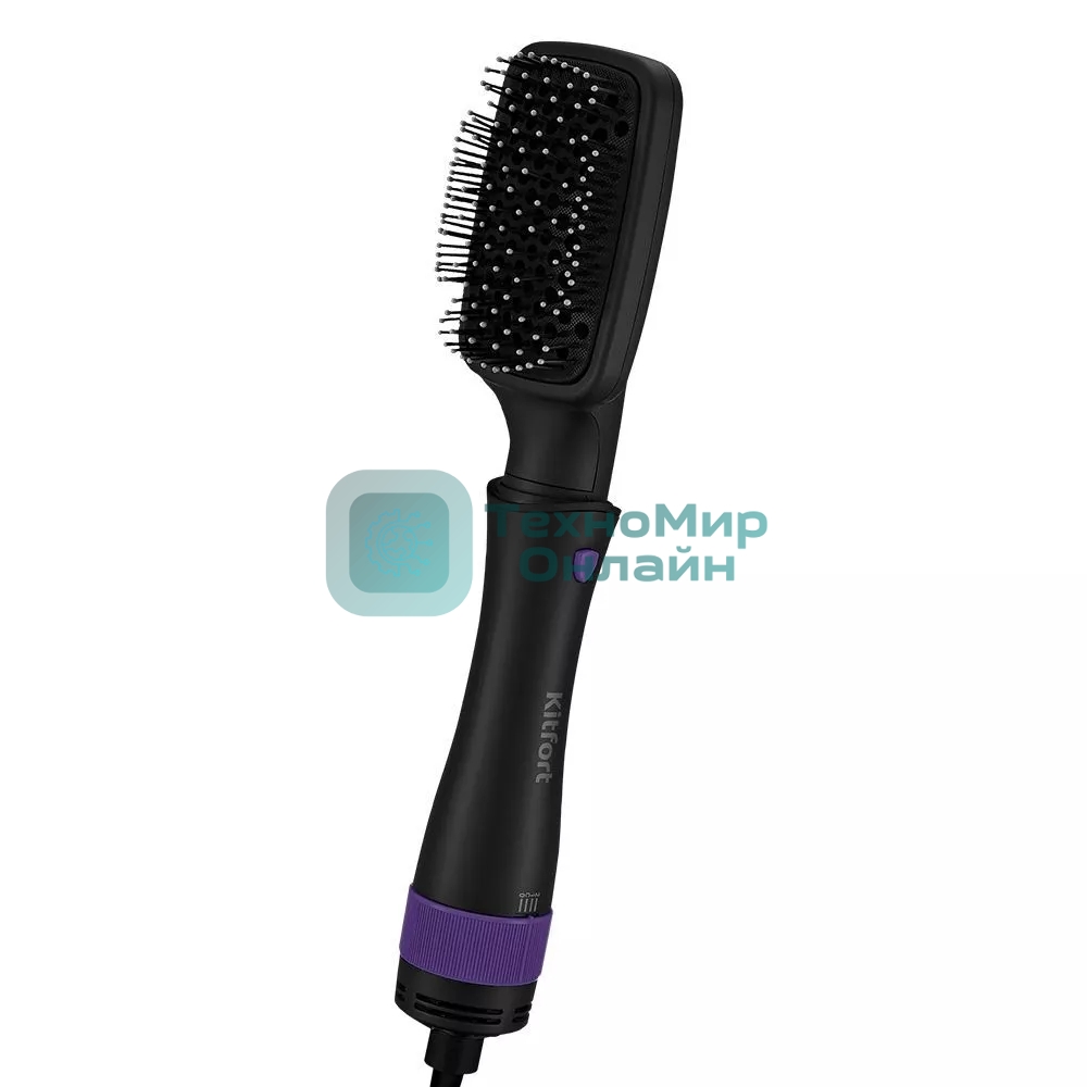 Фен-щётка Kitfort КТ-3236-1 фиолетовый/черный, 1000 Вт