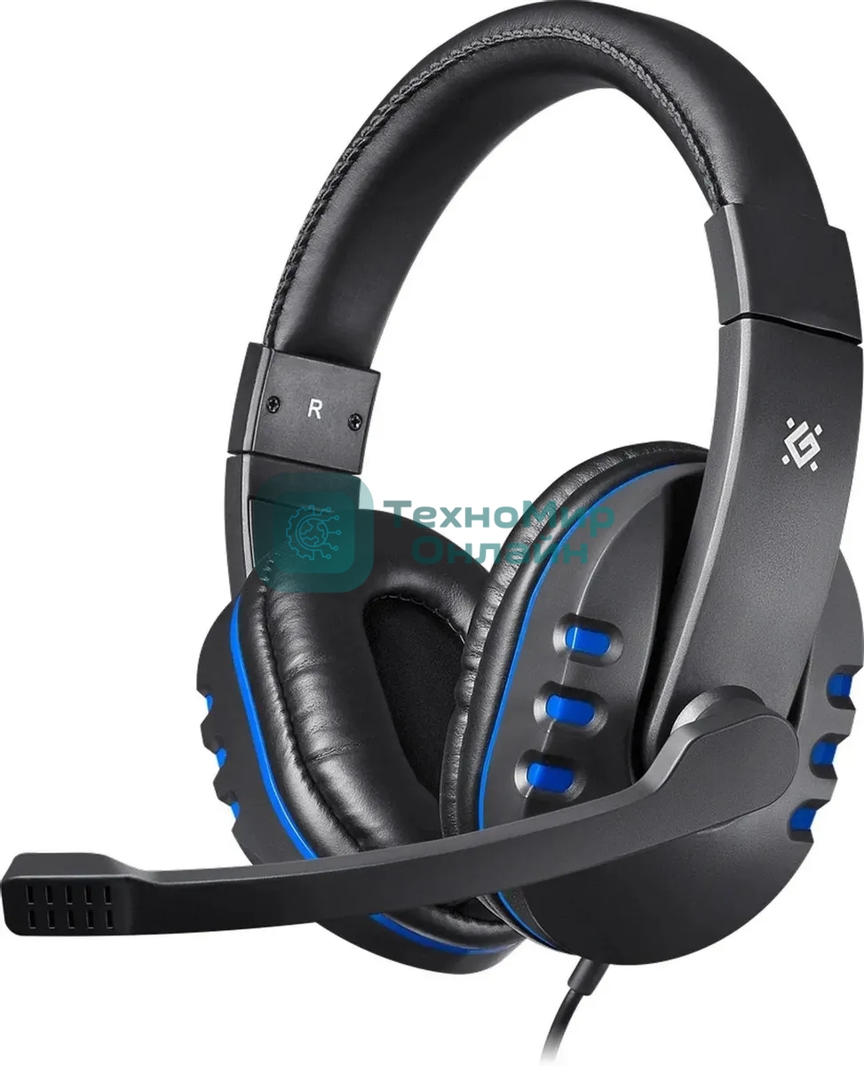 Гарнитура Defender Warhead G-160 чёрный/синий, проводная