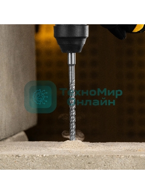 Бур по бетону Denzel цельная крестовая пластина, 8x265 мм, SDS PLUS