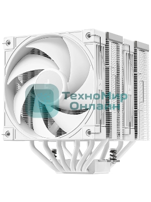 Кулер для процессора DEEPCOOL AK620 G2 WH LGA1851/1700/1200/115X/AM5/AM4 (8шт/кор, TDP 260W, PWM, DUAL Fan 120мм, 6 тепл. трубок, Copper Base, Wood-grain top cover, белый) RET (R-AK620G2-WHNNMN-GJD)