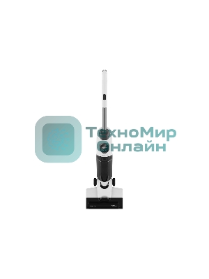 Пылесос вертикальный GARLYN Aqua Base 3 белый/черный, питание от аккумулятора, 170 Вт, уборка сухая/влажная, пылесборник 0.4 л