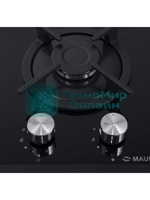 Газовая варочная панель Maunfeld EGHG.32.1CB/G, 2 конфорки, закаленное стекло, черный