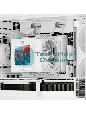 Кулер для процессора Thermalright Phantom Spirit 120 Vision SNOW (4-pin PWM, LED, 160mm, Ni/CU, 7x6mm, ARGB, 2x120mm, 92CFM, 36dBA, 2150RPM, S: 1851, 1700, 1200, 115X, AM5, AM4, white)