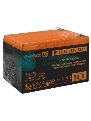 Батарея для ИБП ExeGate HR 12-12 (12V 12Ah 1251W), клеммы F2