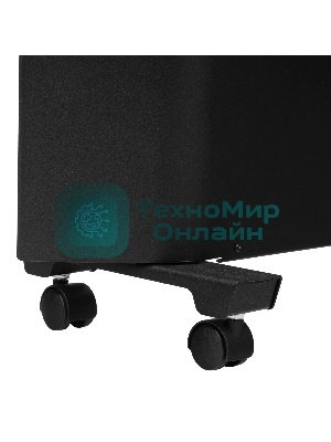 Конвектор электрический Denzel XCE-2000B черный, 2000 Вт, 25 м2, термостат