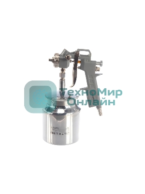 Краскопульт пневматический Matrix с нижним бачком v=075k + сопла диаметром 1.2 1.5 и 1.8мм