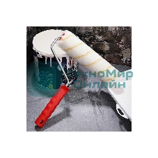 Валик Rexant полиамид белый с желтой полосой, ворс 11 мм, ширина ролика 240 мм, Ø 42 мм, бюгель 8 мм, серия 