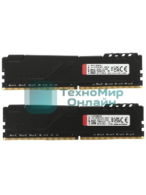 Оперативная память Kingston Fury Beast, DDR4, 64GB (2x32GB), 3200MHz, CL16, DIMM, черный