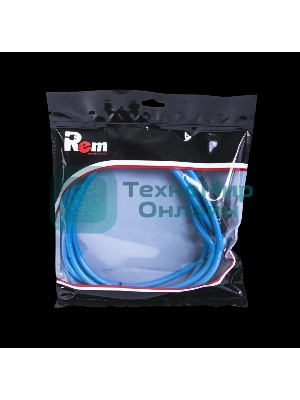 Шнур питания с фиксатором REM IEC 60320 C13/IEC 60320 C14, 10 А/250 В (3 * 1,0), длина 1,8 м, синий R-10-Cord-C13-C14-1.8-Blue