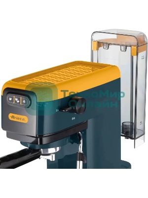 Кофеварка рожковая Ariete 00M139916AR0 маренго/желтый, молотый/капсулы, 1,1 л, 1300 Вт, 15 бар