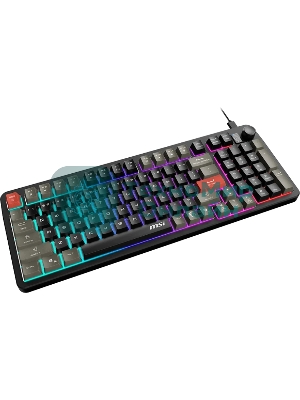 Клавиатура MSI GK110 черный/серый USB for gamer LED (S11-04RU258-HH9)