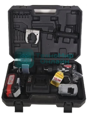 Дрель-шуруповерт аккумуляторная бесщеточная ИНТЕРСКОЛ ДА-13/36В 70 Li-ion АПИ [814.2.2.70] кейс, 2 аккум. 2,0А·ч, ЗУ