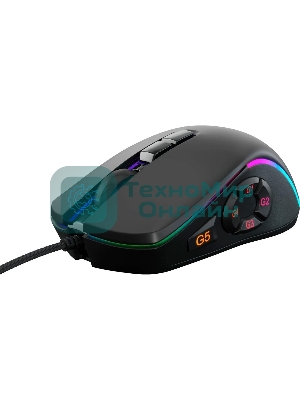 Мышь проводная GMNG XM003 черный, 32000 dpi, USB, кнопки - 10