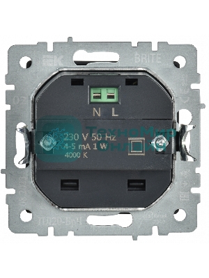 Подсветка светодиодная встраиваемая IEK BRITE ПЛ20-БрЧ (BR-FL20-K02) черный