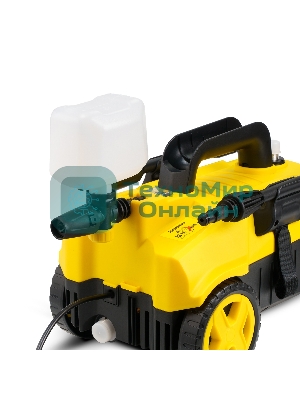 Мойка высокого давления 130/70 бар, KOLNER K140F, на 4 колесах, 1600Вт, 480л/ч, метал.помпа, шланг ВД 5м, кабель 5м, самовсас, Auto stop (пеногенератор)