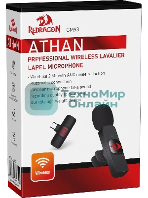 Петличный микрофон Redragon Athan GM93 USB-C, 2.4G