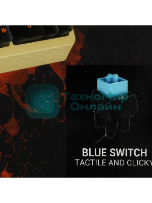 Клавиатура проводная A4Tech Bloody B810RC Punk USB желтый/черный