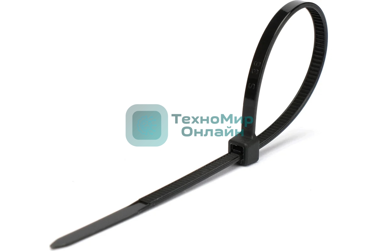 Стяжки Cablexpert NYT-400x7.6B пластиковые 400 мм х 7.6 мм, черные (100 шт.)