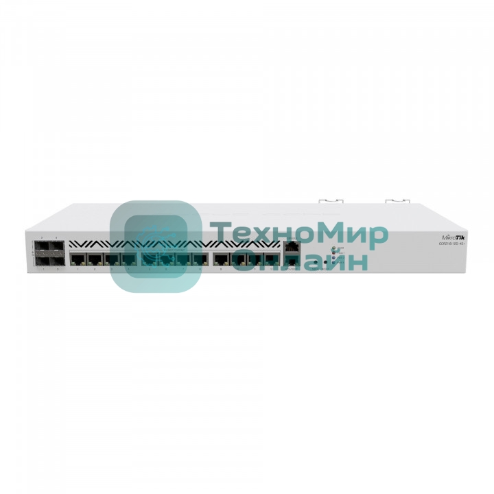Маршрутизатор Mikrotik CCR2116-12G-4S+ Cloud Core Router 2116-12G-4S+ with Amazon Annapurna Labs Alpine v3 AL73400 CPU (16-cores, 2GHz per core), 16Gb RAM, 4xSFP+ cage, 13xGbit LAN, M.2 PCIe slot, RouterOS L6, 1U rackmount case, Dual PSU
