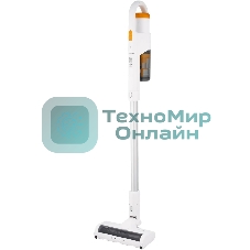 Пылесос вертикальный Coolfort CF-3001 белый, питание от аккумулятора, 150 Вт, уборка сухая, пылесборник 0.5 л, работа от АКБ max 30 мин.