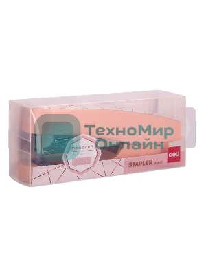 Степлер Deli E0402F Macaron 24/6 26/6 (25 листов), ассорти, закрытый/открытый, коробка