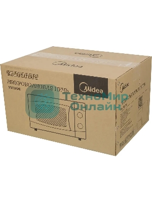 Микроволновая печь Midea MM720CKE белый, 20 л, 700 Вт, переключатели - поворотный механизм