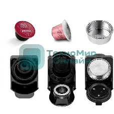 Кофемашина Kitfort КТ-7105-1 1450Вт черный/фиолетовый