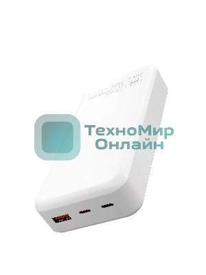 Портативный аккумулятор MORE CHOICE (4620202552785) PB29-20 20000mAh 1USB+2Type-C 3.0A 22.5W+PD20W+QC3.0, белый