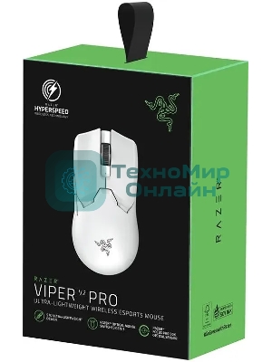 Мышь беспроводная/проводная Razer Viper V2 Pro белый, 30000 dpi, радиоканал, USB, кнопки - 5