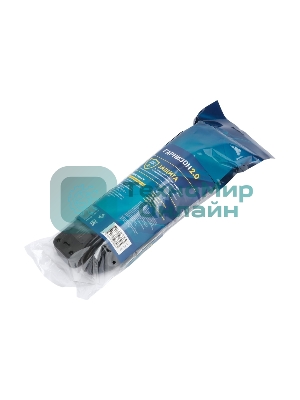 Сетевой фильтр Гарнизон 2.0 EPS-5-B-5, 5 р, 10А, 5 м, ур.защиты 2+, черный, пакет