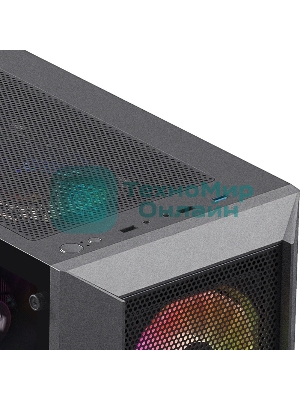 Компьютерный корпус XASTRA A406 4ARGB Black ATX/Mesh/tempered glass/4x120мм ARGB PWM fans/A406-4FC12A