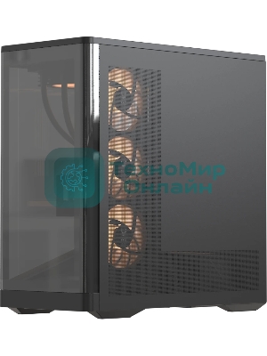 Компьютерный корпус Formula V Line Crystal U9 PA Black, ATX, TYPE-C*1, USB3.0*2, Curved Glass, SIDE 3x PERFORMANCE ARGB, REAR 1x PERFORMANCE ARGB
