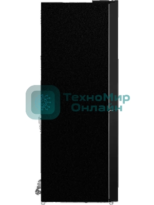 Холодильник Maunfeld MFF181NFB черный глянцевый, трехкамерный, 333/164л, морозилка сбоку, No Frost, Side by Side