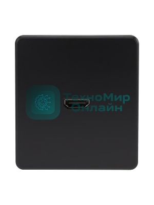 Розетка Kranz ROUND HDMI с/у оникс