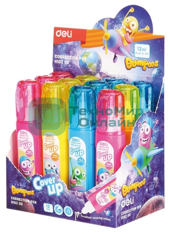Ручка корректор Deli Cover UP EH10200 шариковый белый 12мл