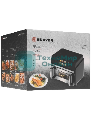 Аэрогриль BRAYER BR2055 черный, 2200 Вт, 11 л, сенсор, 10 программ