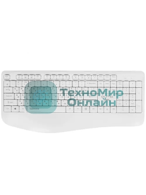 Комплект клавиатура+мышь Qumo Space K57/M75 беспроводной, USB, 1200 DPI, белый