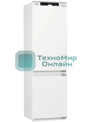 Встраиваемый холодильник Gorenje NRKI517141 белый двухкамерный 175/68 л морозилка снизу, No Frost