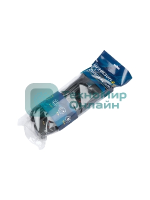 Сетевой фильтр Гарнизон 2.0 EPS-5-B-5, 5 р, 10А, 5 м, ур.защиты 2+, черный, пакет