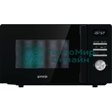 Микроволновая печь Gorenje MO20A4BH черный, 20 л, 800 Вт, переключатели - кнопки, поворотный механизм