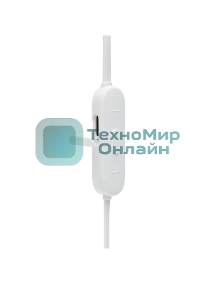 Беспроводные наушники JBL Tune 125BT белый, внутриканальные (с шейным ободом), Bluetooth, до 16 ч