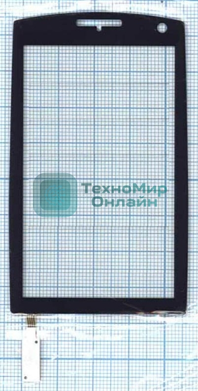 Сенсорное стекло (тачскрин) для Philips Xenium X815, черное