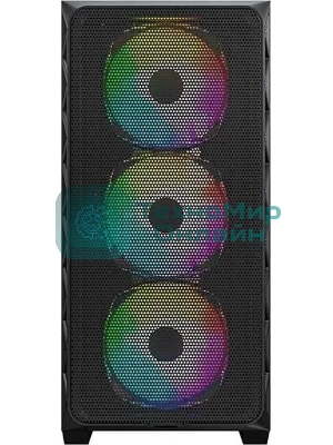 Компьютерный корпус Montech AIR 903 MAX черный без БП ATX 3x140мм 2xUSB3.0 1xUSB3.1 audio bott PSU