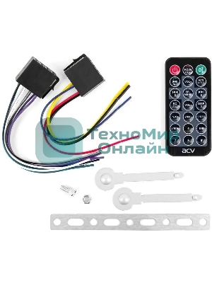 Автомагнитола ACV AVS-932BG, 1 DIN, Bluetooth, USB Type-A, AUX, пульт ДУ