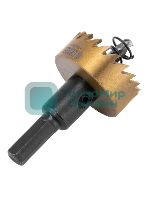 Коронка по металлу Denzel HSS, 35 мм, нитридтитановое покрытие