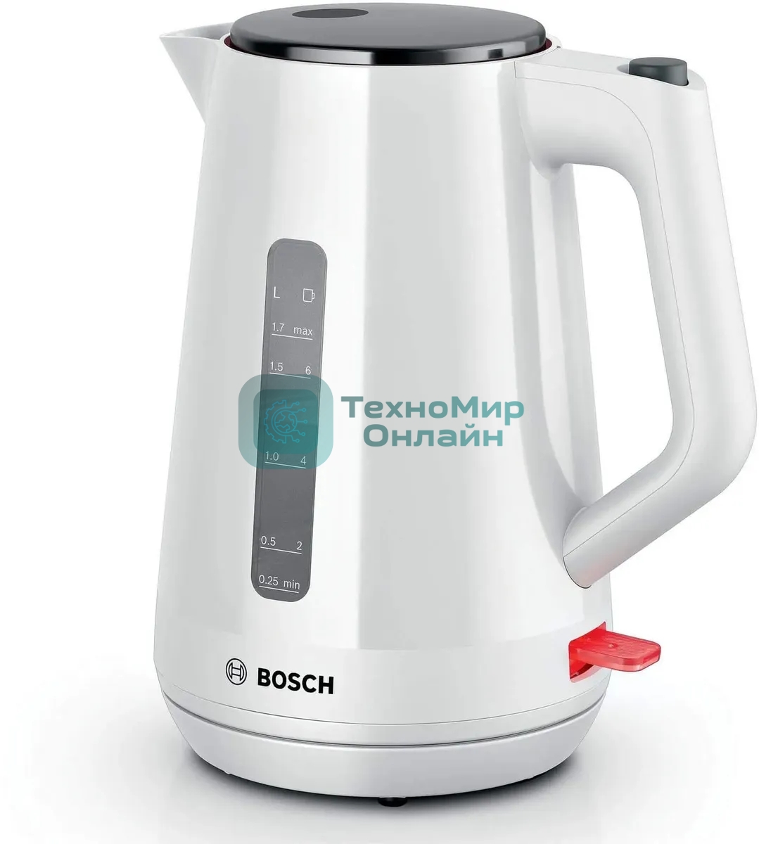 Чайник электрический Bosch TWK1M121 1.7 л, 2400 Вт, белый корпус: пластик