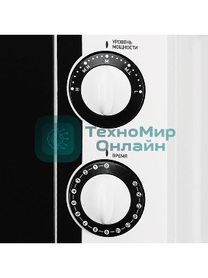 Микроволновая печь BBK 20MWS-704M/W белый, 20 л, 700 Вт, переключатели - поворотный механизм