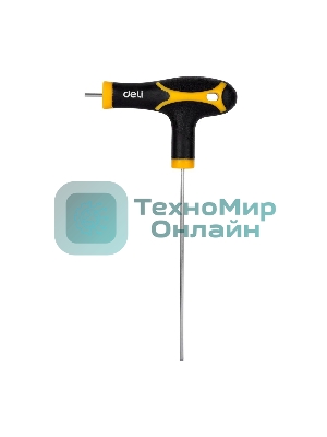 Набор шестигранных ключей Deli DL233108 8 шт. Материал: CR-V. Спецификация: 2x75 мм/2,5x75 мм/3x100 мм/4x100 мм/5x150 мм/6x150 мм/8x200 мм/10x200 мм. Удобная рукоять.