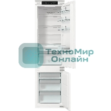 Встраиваемый холодильник Gorenje NRKI519141 белый двухкамерный 207/68 л морозилка снизу, No Frost