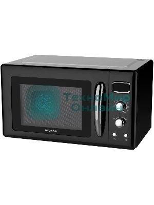 Микроволновая печь Hyundai HYM-D3040 черный, 23 л, 800 Вт, переключатели - кнопки, поворотный механизм